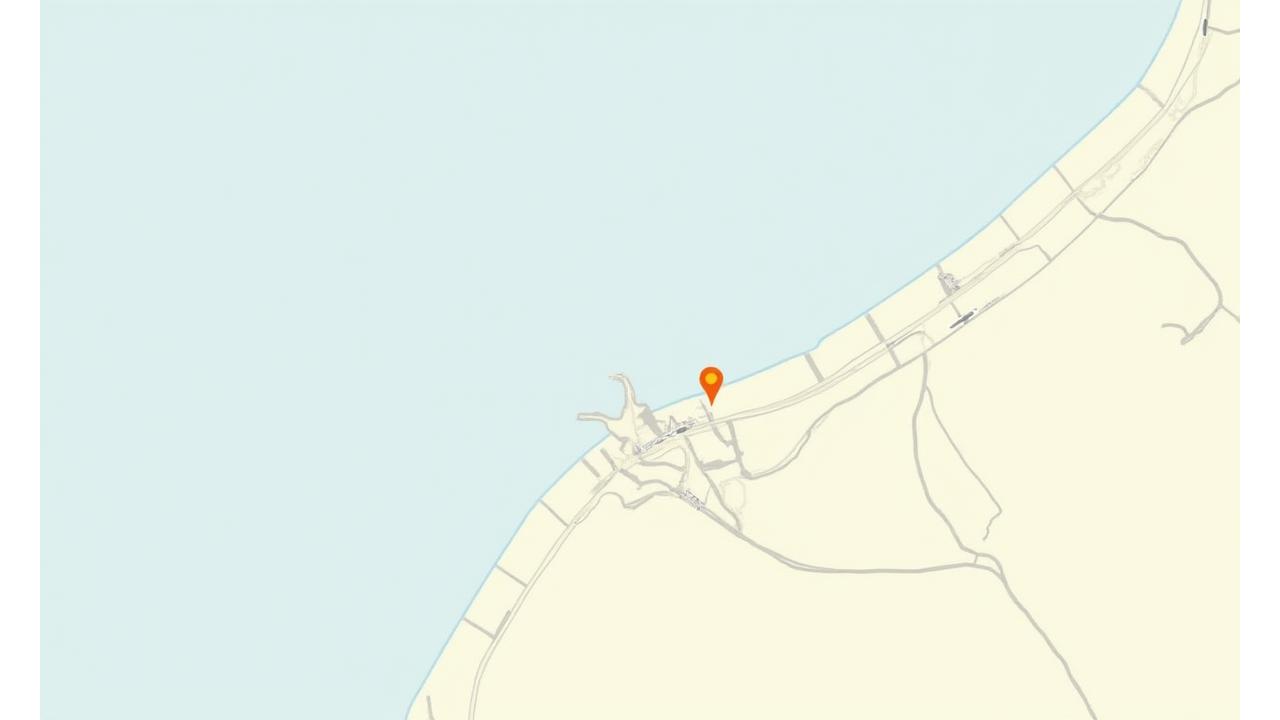 Map showing the location of Arabian Journeys office in Dubai, near Jumeirah Beach.