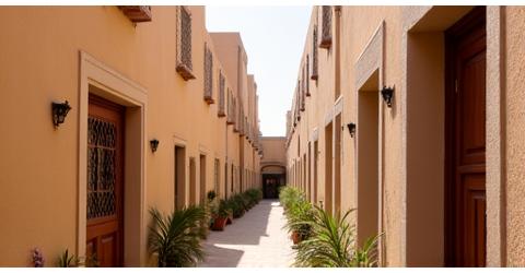 Traditional wind-tower architecture in the Al Fahidi Historical Neighbourhood